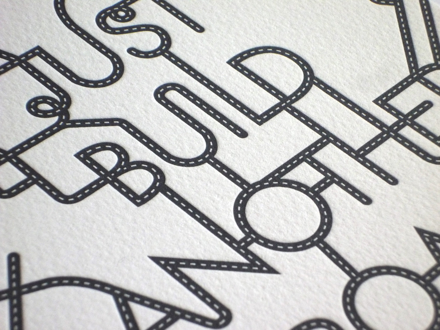 Roadwork Letterpress Print