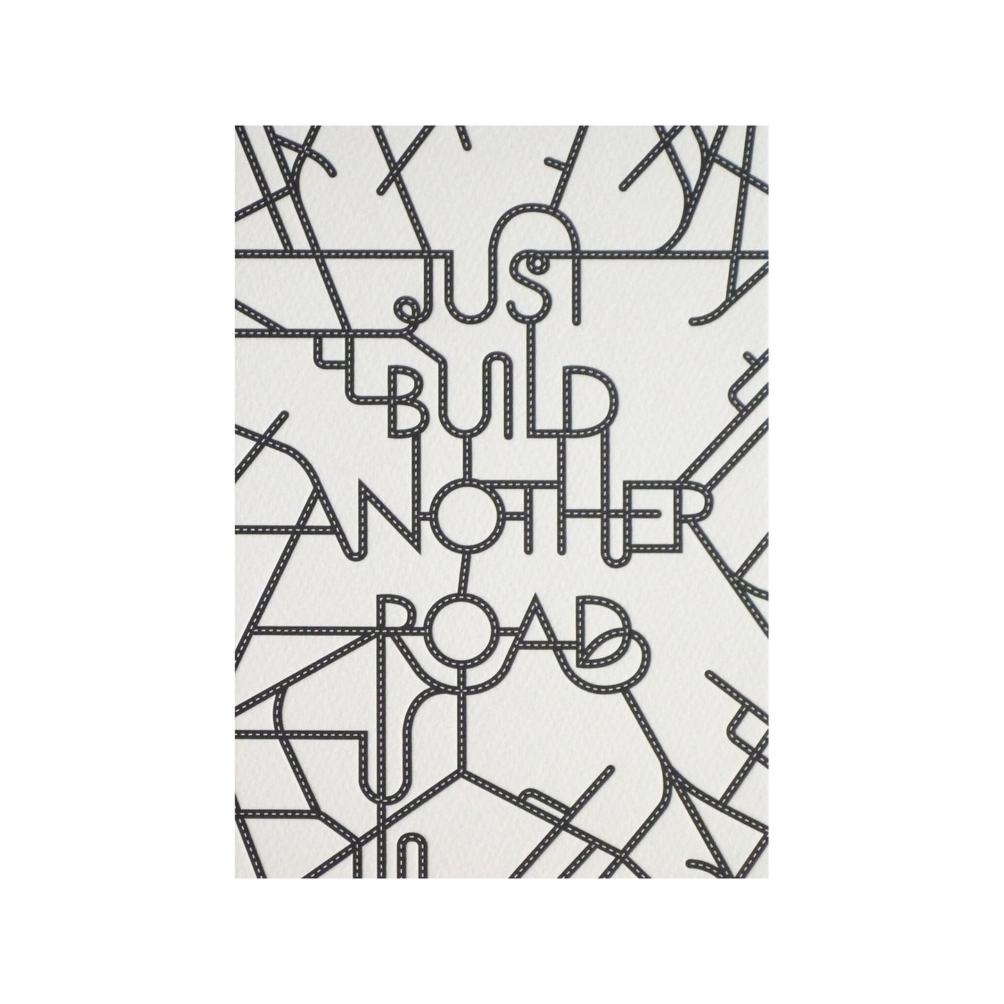 Roadwork Letterpress Print